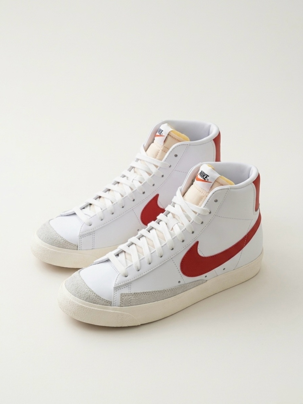 Nike Blazer Mid 77 Vintage Leather Habanero Red White Shoes US Womens 7.5